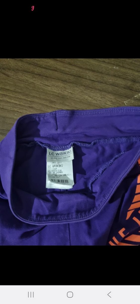 Lcw kız çocuk Mor Baskılı Spor Tayt - Görsel 2