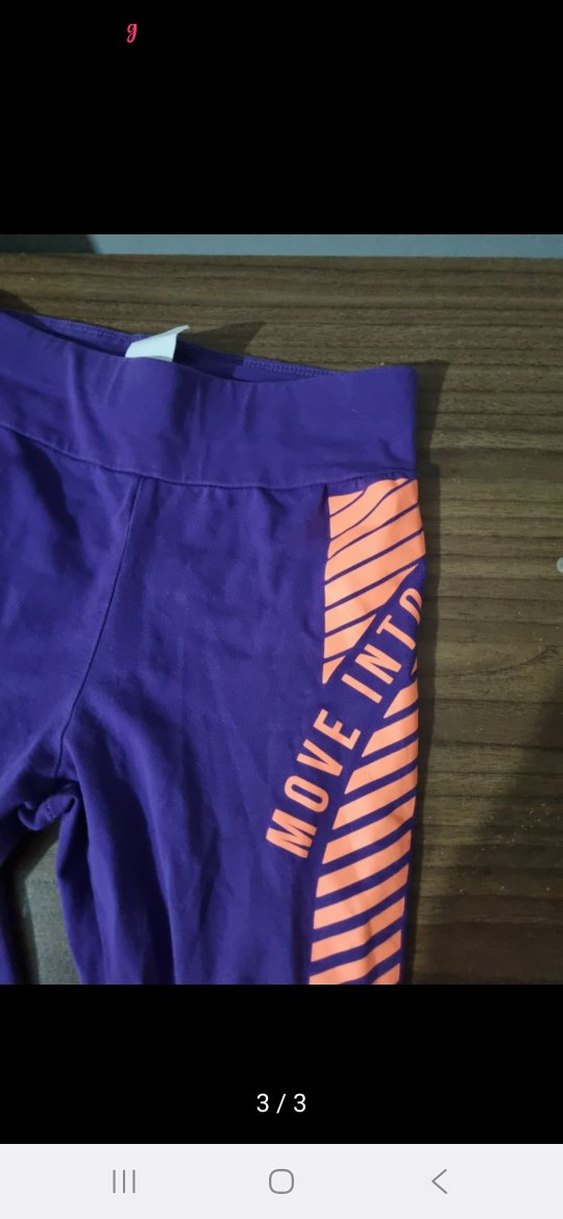 Lcw kız çocuk Mor Baskılı Spor Tayt - Görsel 3