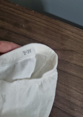 Beyaz ve Gri Kız Çocuk Tayt - Görsel 4