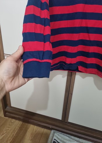 Çizgili Erkek Çocuk Triko Sweatshirt - Görsel 3