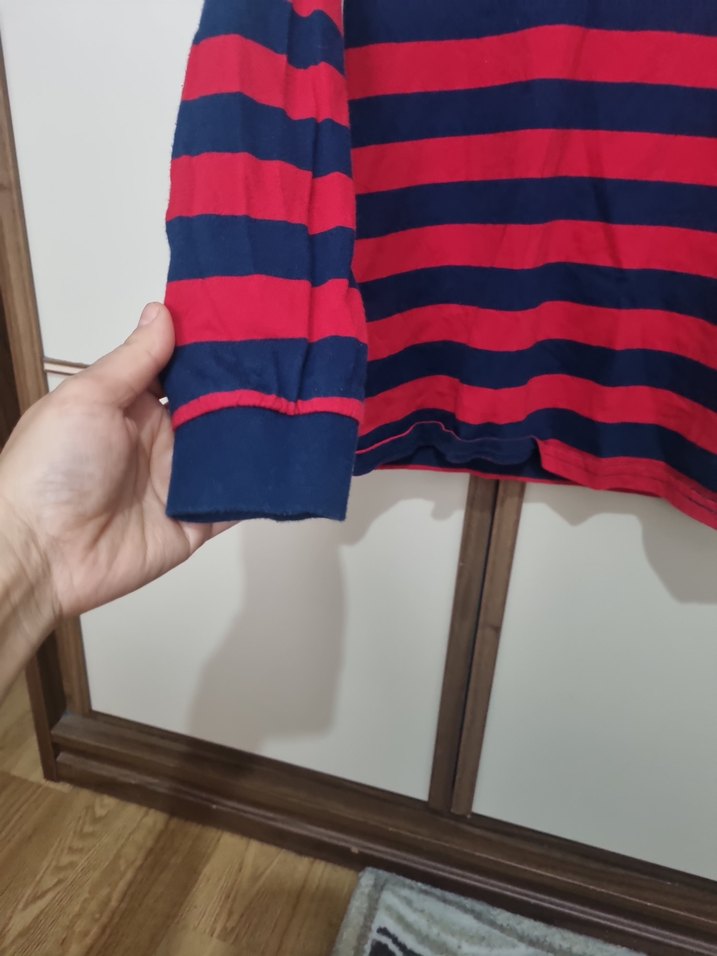 Çizgili Erkek Çocuk Triko Sweatshirt - Görsel 3