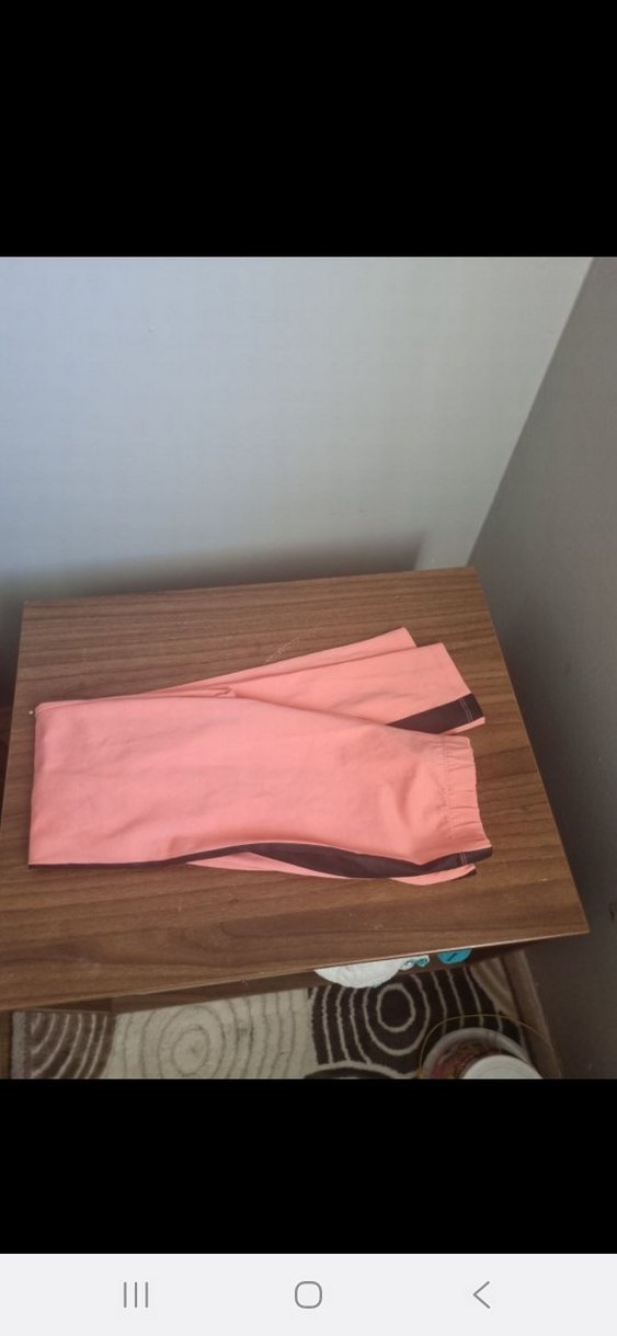 Pembe Baskılı Kız Taytı, Elastik Bel - Görsel 4