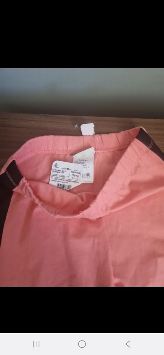 Pembe Baskılı Kız Taytı, Elastik Bel - Görsel 3