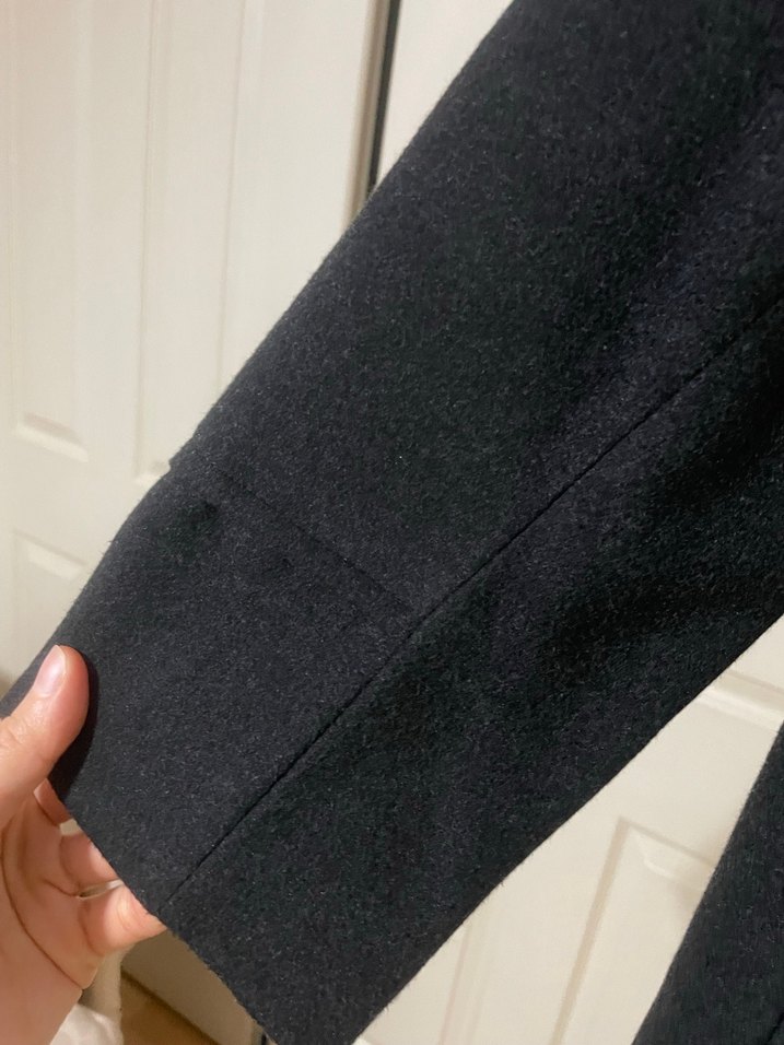 Düğmeli Gri kadın Midi Boy Kaban - Görsel 3