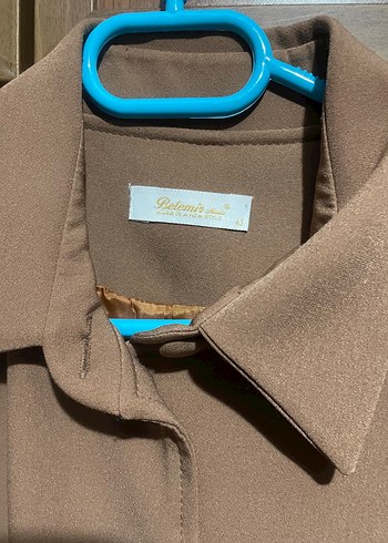 Düğmeli Bej Hamile Kabanı - Görsel 3