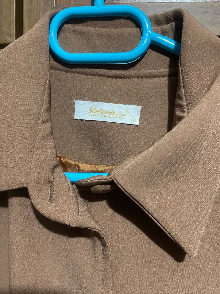 Düğmeli Bej Hamile Kabanı - Görsel 3