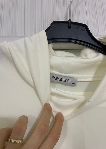 Düğmeli Beyaz Kadın Bluz - Görsel 3