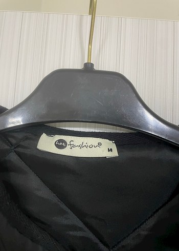 Kadın Siyah Uzun Fermuarlı Ceket - Görsel 2