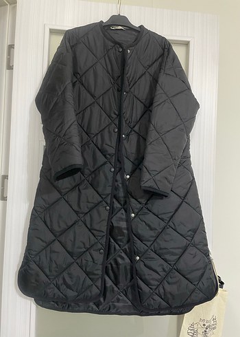 Kadın Siyah Uzun Fermuarlı Ceket - Görsel 4