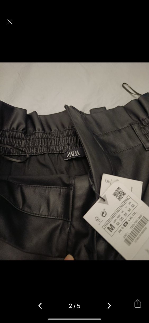 Zara deri şort - Görsel 2