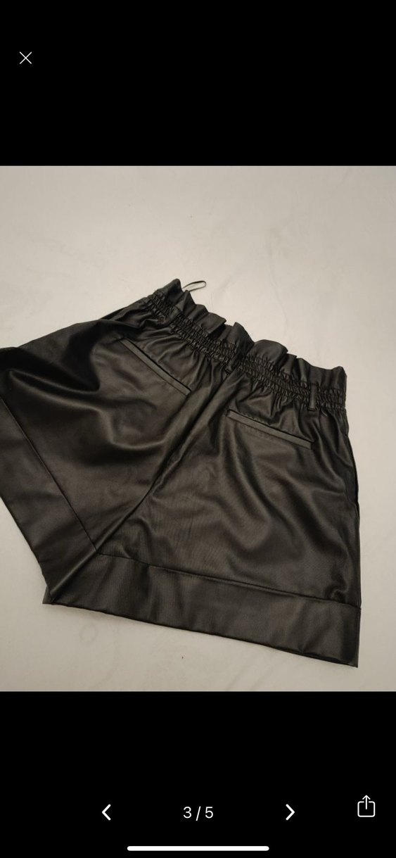 Zara deri şort - Görsel 4