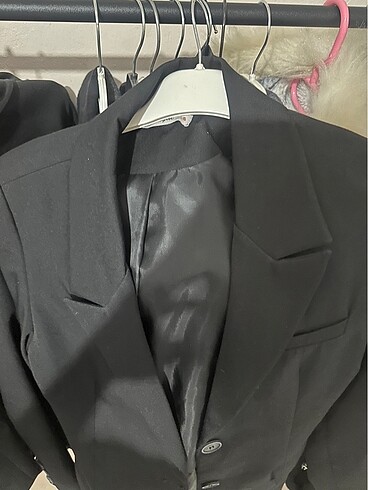 s Beden Siyah klasik blazer