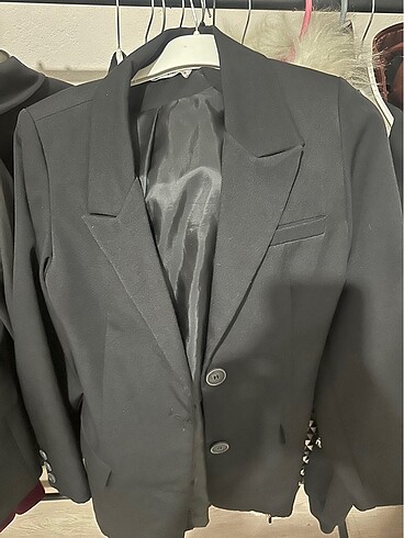 Siyah klasik blazer