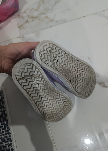 Kız Çocuk Mor Cırt Cırtlı Spor Ayakkabı - Görsel 4