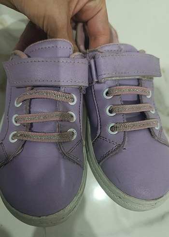Kız Çocuk Mor Cırt Cırtlı Spor Ayakkabı - Görsel 6