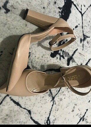 10 cm topuklu bej ayakkabı stiletto 42 numara 