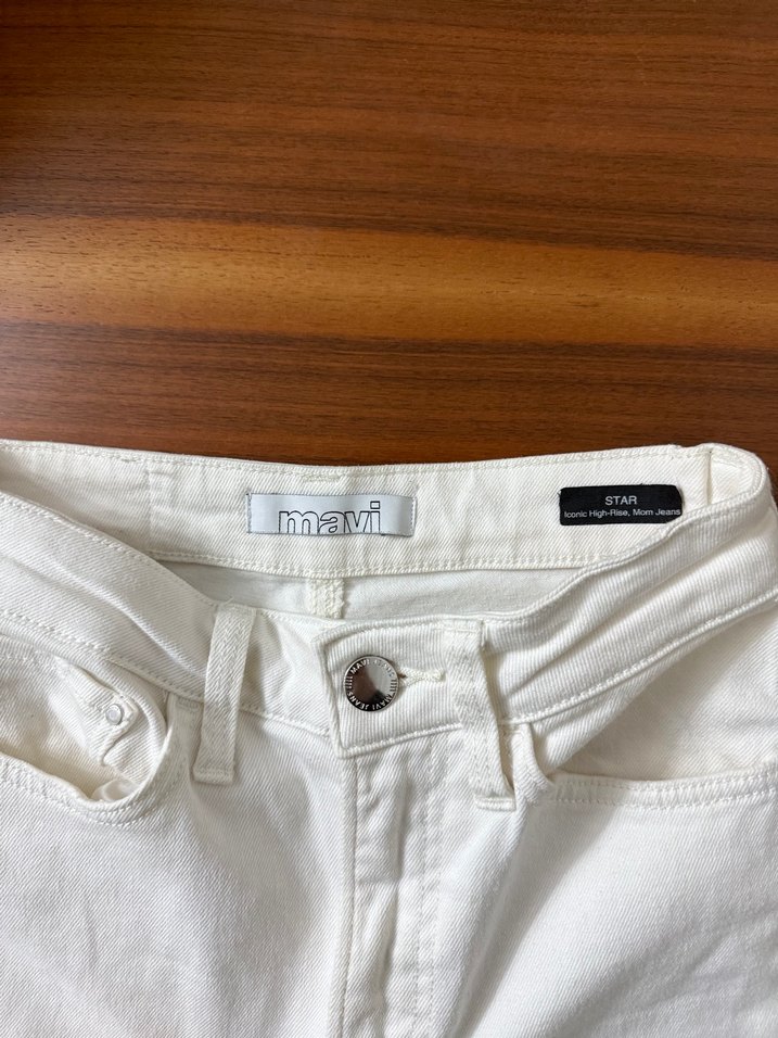 Mavi jeans Beyaz Denim Kadın Pantolon - Görsel 2