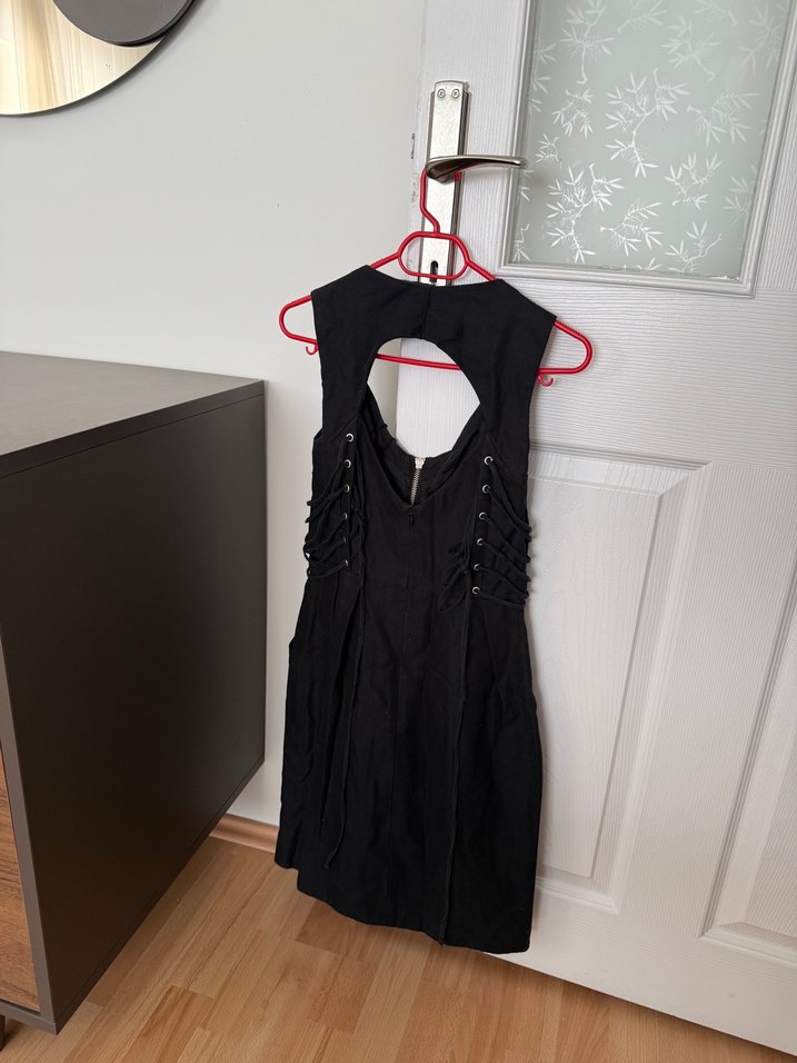 Siyah Mini Kadın elbise - Görsel 3