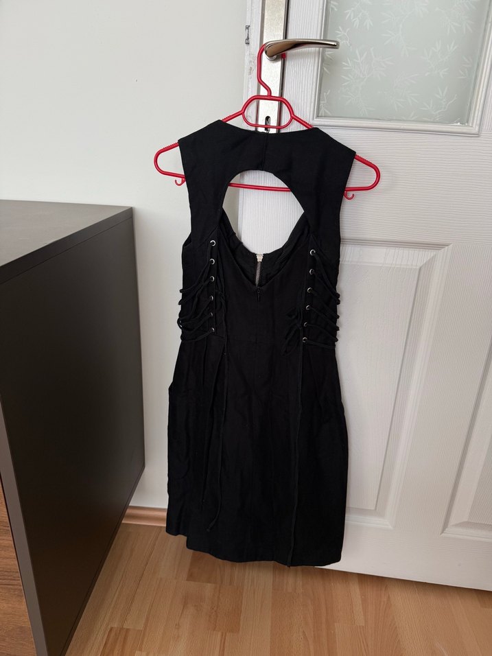 Siyah Mini Kadın elbise - Görsel 4