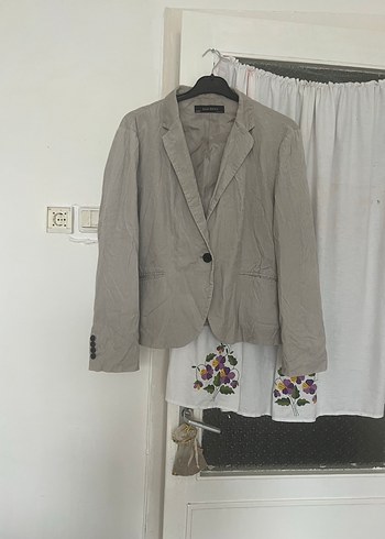 Zara Bej Tek Dugmeli Blazer Ceket