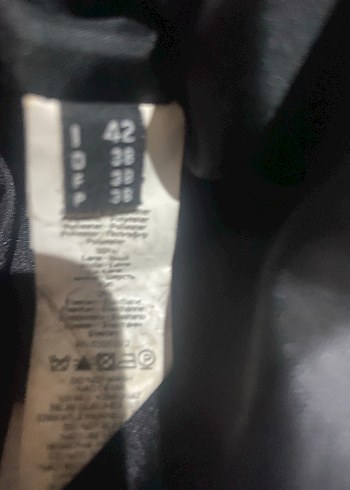 42 Beden siyah Renk Stefanel Siyah Midi Kumaş elbise