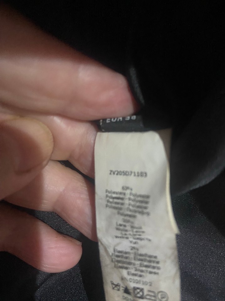 Stefanel Siyah Midi Kumaş  elbise - Görsel 5