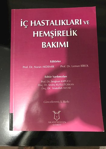 İç Hastalıkları ve Hemşirelik Bakımı Kitabı
