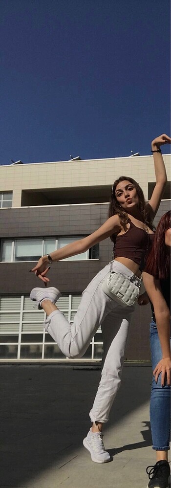 Pull and Bear Beyaz Jean