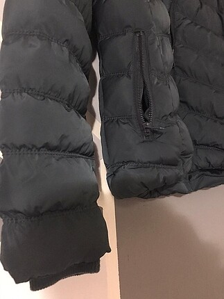 l Beden gri Renk Şişme Mont