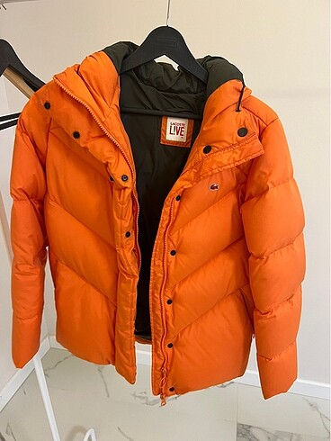 Lacoste turuncu şişme mont