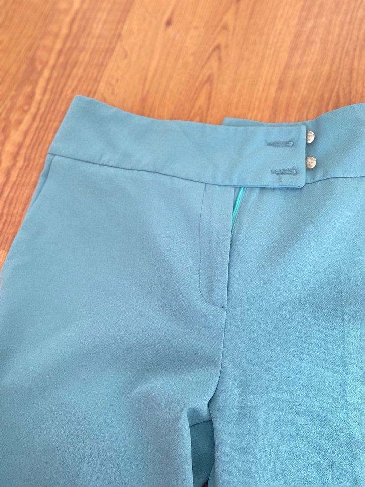 Turkuaz Kadın Kumaş Pantolon - Görsel 2
