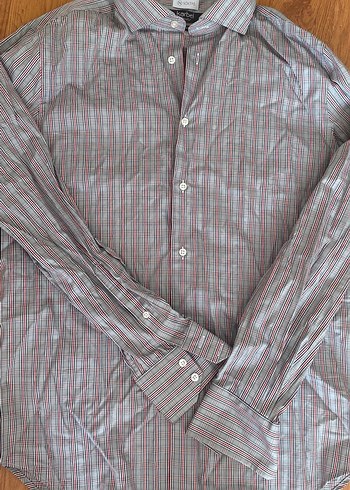 Gri  kareli  Erkek Gömlek - Görsel 2