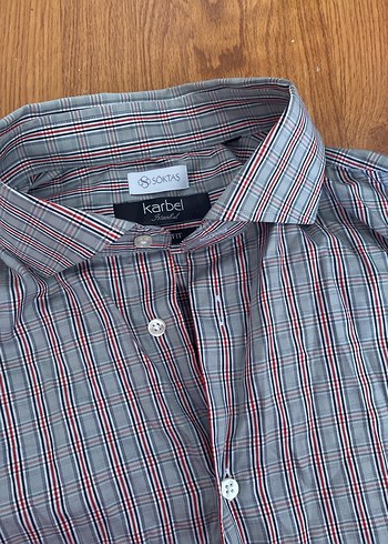 Gri  kareli  Erkek Gömlek - Görsel 3