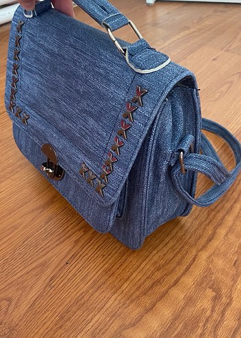 Mavi Kot Kadın Çanta - Görsel 3