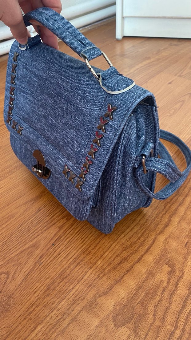 Mavi Kot Kadın Çanta - Görsel 3