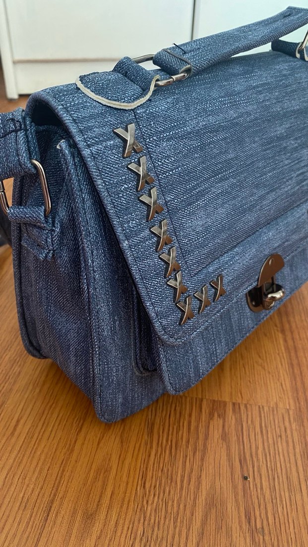 Mavi Kot Kadın Çanta - Görsel 2