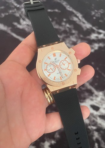 Hublot rose Erkek Kol Saati Siyah Kayışlı