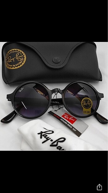 Rayban yuvarlak siyah kemik model güneş gözlüğü