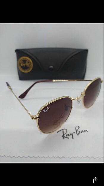 Ray Ban Rayban kahverengi round model güneş gözlüğü