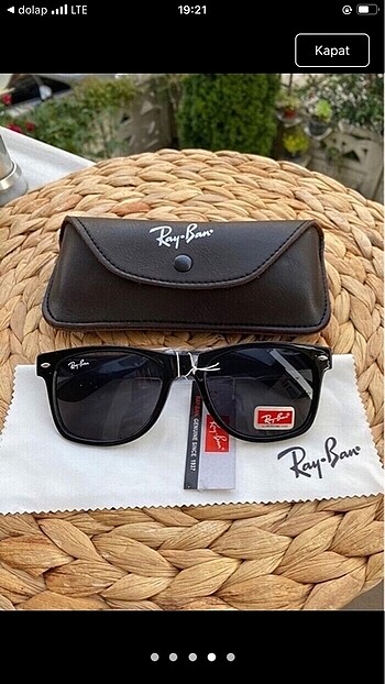 Ray Ban Rb siyah parlak walferer güneş gözlüğü