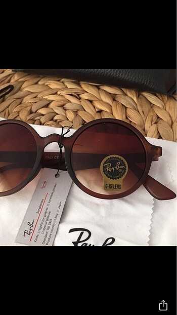 Beden kahverengi Renk ray-ban yuvarlak kahverngi mat güneş gözlüğü