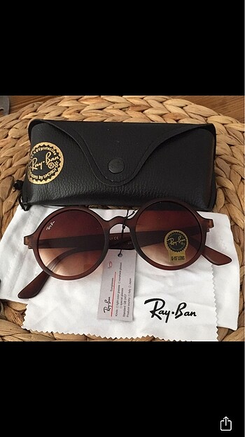 Ray Ban ray-ban yuvarlak kahverngi mat güneş gözlüğü