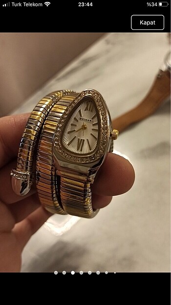 Bvlgari Bvgari yılan model çelik kasa kol saat