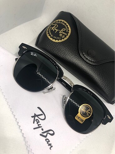 Ray Ban Rayban orginal clupmaster siyah cam gümüş çerçeve