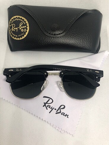 Beden siyah Renk Rayban orginal clupmaster siyah cam gümüş çerçeve