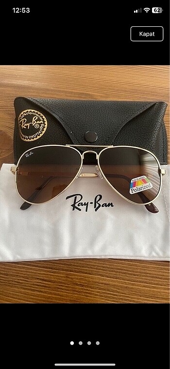 Rayban kahverengi polarize cam güneş gözlüğü
