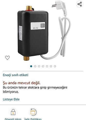 G9 yedek lamba ve su ısıtıcı 