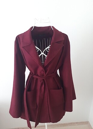 Bordo Kaşe Kaban