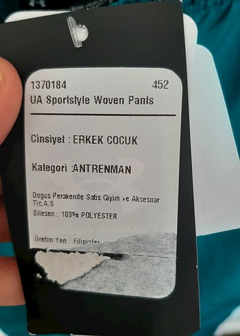 13-14 Yaş Beden turkuaz Renk Under Armour Turkuaz cocuk Eşofman Altı