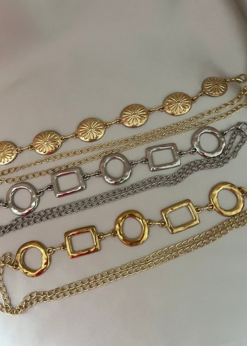  Beden altın Renk Gold zincirli kemer